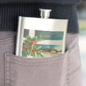 クリスマスシーンホリー雪の冬 フラスク (インサイチュ)