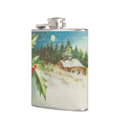 クリスマスシーンホリー雪の冬 フラスク (左)