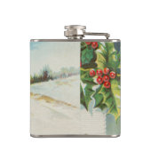 クリスマスシーンホリー雪の冬 フラスク (裏面)