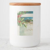 クリスマスシーンホリー雪の冬 フードラベル (正面)