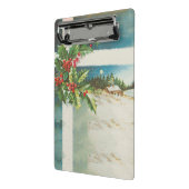 クリスマスシーンホリー雪の冬 ミニクリップボード (アングル2)