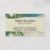 クリスマスシーンホリー雪の冬 名刺 (裏面)