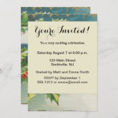 クリスマスシーンホリー雪の冬 招待状 (正面/裏面)