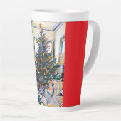 クリスマスシーンラテマグレッド カフェラテマグ (右アングル)