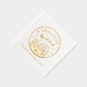 クリスマスシーン信じと文字の姓 箔ナプキン (右)