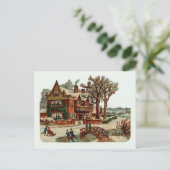 「クリスマスシーン」のヴィンテージはがき シーズンポストカード (スタンド正面)