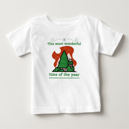 クリスマスシーン ベビーTシャツ (正面)