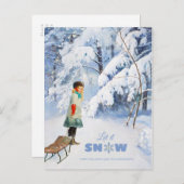 クリスマスジェニーニストローム雪を降らせるCC0118 ポストカード (正面/裏面)