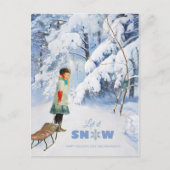 クリスマスジェニーニストローム雪を降らせるCC0118 ポストカード (正面)