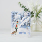 クリスマスジェニーニストローム雪を降らせるCC0118 ポストカード (スタンド正面)