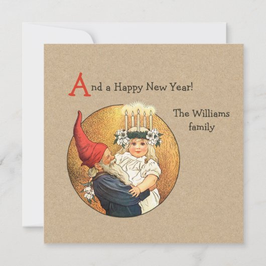 クリスマスジェニーニュストレムトムテ&ルシアCC1187 シーズンカード (裏面)