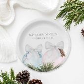 クリスマスジェンダーが赤ちゃんシャワーを明らかにする紙プレート ペーパープレート