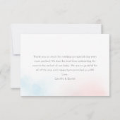 クリスマスジェンダーが赤ちゃんシャワーを明らかにする サンキューカード (裏面)