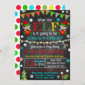 クリスマスジェンダーリビールパーティの招待状 招待状 (正面/裏面)