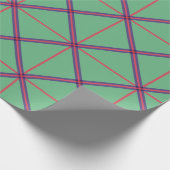 クリスマスジオメトストライプリのパターンホリデーギフト ラッピングペーパー (角)