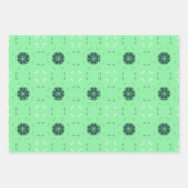 クリスマスジオメトリックパターン ラッピングペーパーシート (正面)