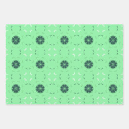 クリスマスジオメトリックパターン ラッピングペーパーシート