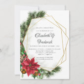 クリスマスジオメト結婚リのリハーサルディナー 招待状 (正面)