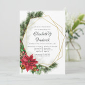 クリスマスジオメト結婚リのリハーサルディナー 招待状 (スタンド正面)