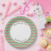 クリスマスジグザクパーソナライズされた ペーパープレート (パーティー)