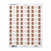 クリスマスジグザグ差出人住所ラベル ラベル (フルシート)