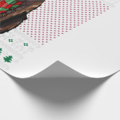 クリスマスジャイアントシュナウザードッグサンタハット醜いクリスマス ラッピングペーパー (角)