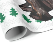 クリスマスジャイアントシュナウザードッグサンタハット醜いクリスマス ラッピングペーパー (ロールコーナー)