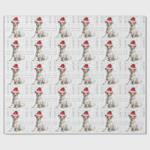 クリスマスジャックラッセルテリア犬の恋人の休日 ラッピングペーパー (フラット)