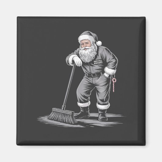 クリスマスジャナイターサンタクリスマス清掃 マグネット (正面)
