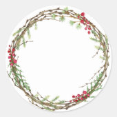 クリスマスジャム缶詰めラベル 手作り メイソンジャー ラウンドシール (正面)