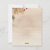 クリスマスジャンクジャーナルレシピカード シーズンカード (裏面)