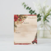 クリスマスジャンクジャーナルレシピカード シーズンカード (スタンド正面)