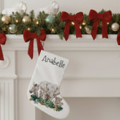 クリスマスジャングルサファリ動物ゾウ名 スモールクリスマスストッキング