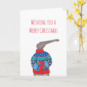 クリスマスジャンパーカードのアンテーター カード (黄色い花)