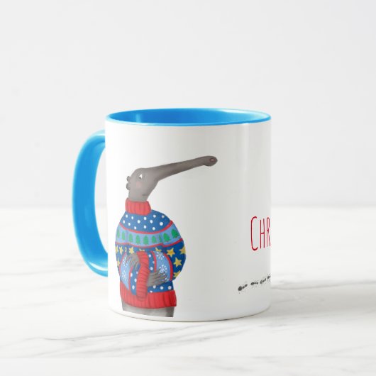 クリスマスジャンパーマグのアンテーター マグカップ (正面左)