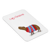 クリスマスジャンパー冷蔵庫用マグネットの可愛いキャピバラ マグネット (右側)