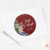 クリスマスジャンパー・ディアーをジャングルと混ぜ合わせる ラウンドシール (封筒)