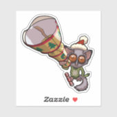 クリスマスジャンパー&ハットかわいい漫画ブッシュベビー シール (シート)