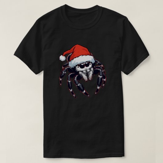 クリスマスジャンプのクモ Tシャツ (デザイン正面)