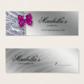 クリスマスジュエリーゼブラ価格ラベルピンクシルバースパークル (正面&裏面)