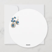 クリスマスジュエリーツリーブルーブラックブライトムーン シーズンカード (裏面)