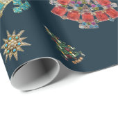 クリスマスジュエルオーナメントラッピング紙 ラッピングペーパー (ロールコーナー)