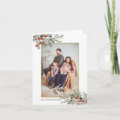 クリスマスジュニパーフレームシーズンの挨拶2枚の写真 シーズンカード (正面)