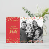 クリスマスジョイの休日の写真グリーティングカード シーズンカード (スタンド正面)