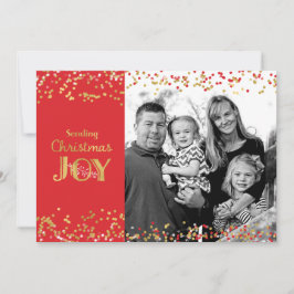 クリスマスジョイの休日の写真グリーティングカード シーズンカード