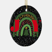 クリスマスジョイはミニマリストをパーソナライズエレガントする セラミックオーナメント (右)