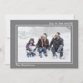 クリスマスジョイへ世界の写真カーパーソナライズされたド 招待状 (正面)