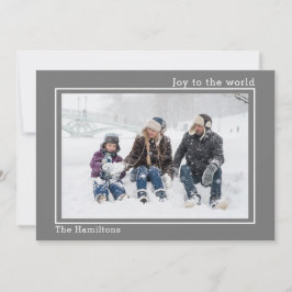 クリスマスジョイへ世界の写真カーパーソナライズされたド 招待状