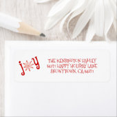 クリスマスジョイウォーターカラースノーフレークホリデー ラベル (インサイチュ)