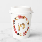 クリスマスジョイウォーターカラーリースID292 紙コップ (裏面)